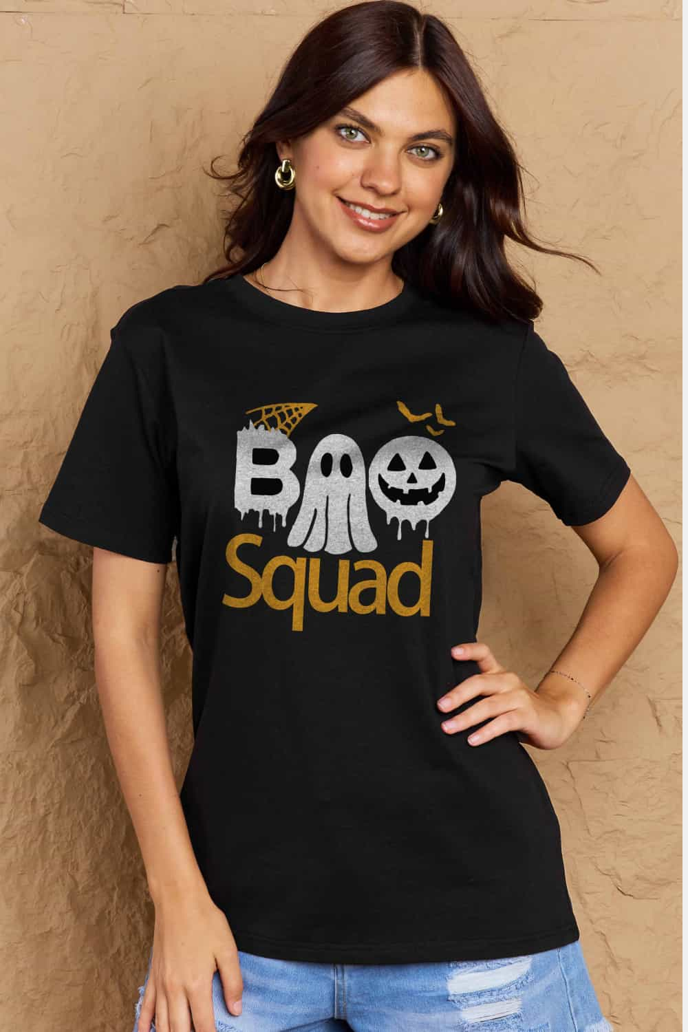 Simply Love Full Size BOO SQUAD Graphic Cotton T-Shirt king-general-store-5710.myshopify.com