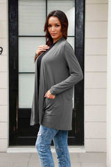 Basic Bae Full Size Open Front Long Sleeve Cardigan with Pockets king-general-store-5710.myshopify.com