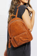 SHOMICO Certainly Chic Faux Leather Woven Backpack king-general-store-5710.myshopify.com