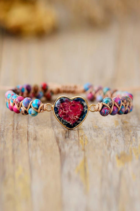 Handmade Heart Shape Natural Stone Bracelet king-general-store-5710.myshopify.com