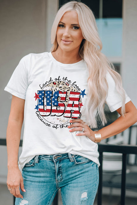 USA Graphic Round Neck Tee king-general-store-5710.myshopify.com