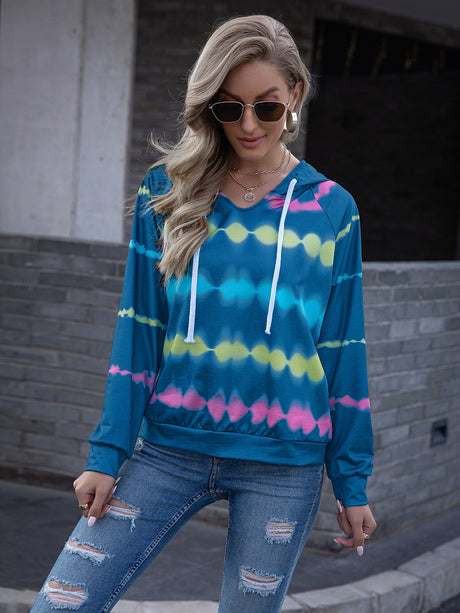 Tie Dye Raglan Sleeve Hoodie king-general-store-5710.myshopify.com