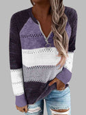 Full Size Color Block Half Zip Sweater king-general-store-5710.myshopify.com