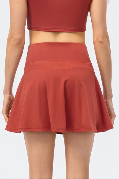 High Waist Wide Waistband Active Skirt king-general-store-5710.myshopify.com