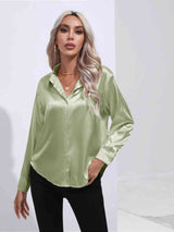 Collared Neck Buttoned Long Sleeve Shirt king-general-store-5710.myshopify.com