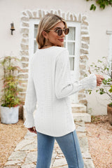 Eyelet V-Neck Smocked Flounce Sleeve Blouse king-general-store-5710.myshopify.com