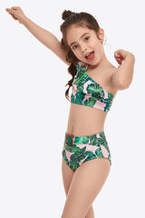 Ruffled One-Shoulder Buckle Detail Two-Piece Swim Set king-general-store-5710.myshopify.com