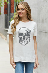 Simply Love Simply Love Skull Butterfly Graphic Cotton T-Shirt king-general-store-5710.myshopify.com