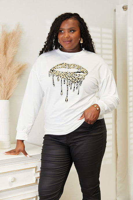 Double Take Graphic Dropped Shoulder Round Neck Sweatshirt king-general-store-5710.myshopify.com