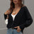 Double Take Rib-Knit Plunge Raglan Sleeve Cardigan king-general-store-5710.myshopify.com