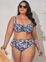 Plus Size Printed Drawstring Detail Bikini Set king-general-store-5710.myshopify.com