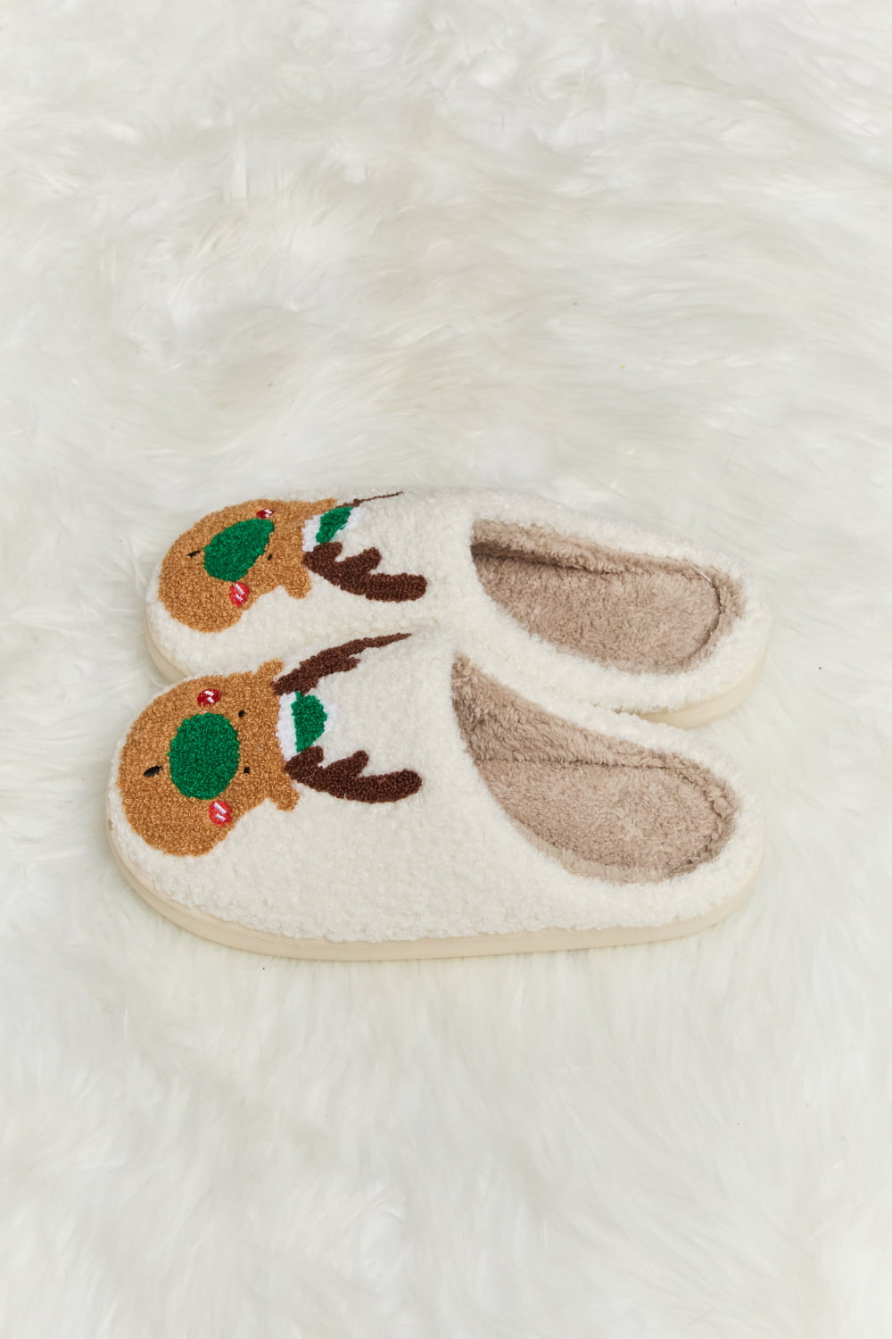 Melody Rudolph Print Plush Slide Slippers king-general-store-5710.myshopify.com