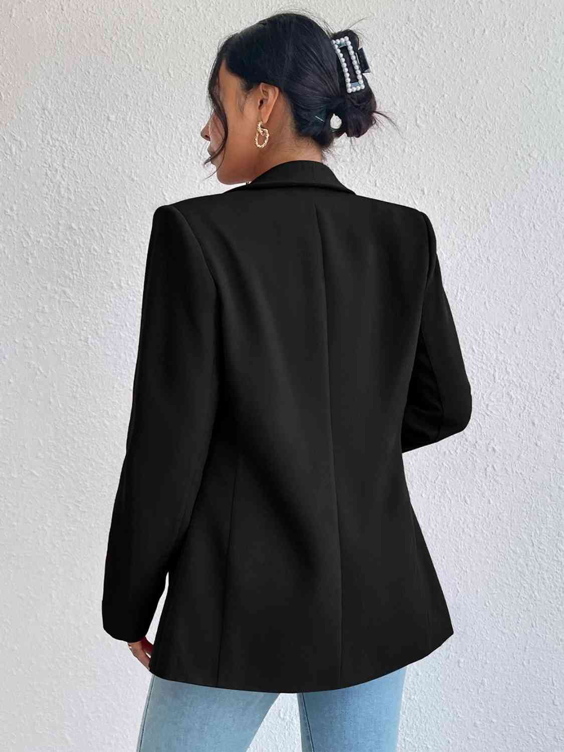 Shawl Collar Long Sleeve Blazer king-general-store-5710.myshopify.com