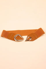 Ribbed Alloy Buckle Elastic Belt king-general-store-5710.myshopify.com