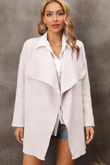 Waterfall Collar Longline Cardigan with Side Pockets king-general-store-5710.myshopify.com