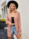 Cable-Knit Long Sleeve Cardigan king-general-store-5710.myshopify.com