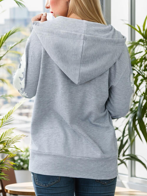 Half Zip Drawstring Hoodie with Pocket king-general-store-5710.myshopify.com