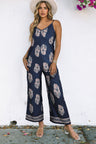 Printed V-Neck Sleeveless Jumpsuit king-general-store-5710.myshopify.com