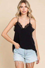 Culture Code Lace Detail Spaghetti Strap Cami king-general-store-5710.myshopify.com