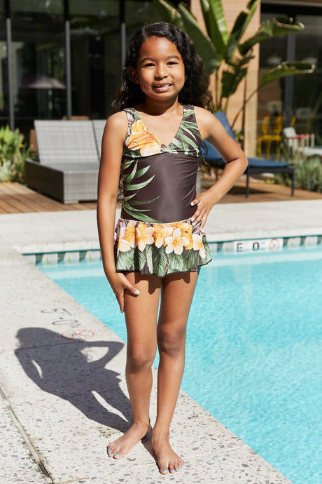 Marina West Swim Clear Waters Swim Dress in Aloha Brown king-general-store-5710.myshopify.com