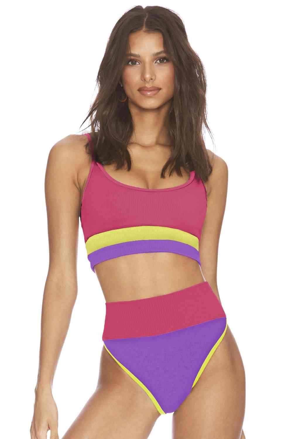 Color Block Spaghetti Strap Two-Piece Swim Set king-general-store-5710.myshopify.com