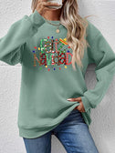 FELIZ NAVIDAD Round Neck Drop Shoulder Sweatshirt king-general-store-5710.myshopify.com