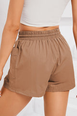 Drawstring Smocked Waist Pocketed Shorts king-general-store-5710.myshopify.com