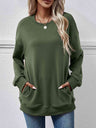 Dropped Shoulder Sweatshirt with Pockets king-general-store-5710.myshopify.com