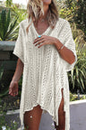 Cutout V-Neck Cover-Up with Tassel