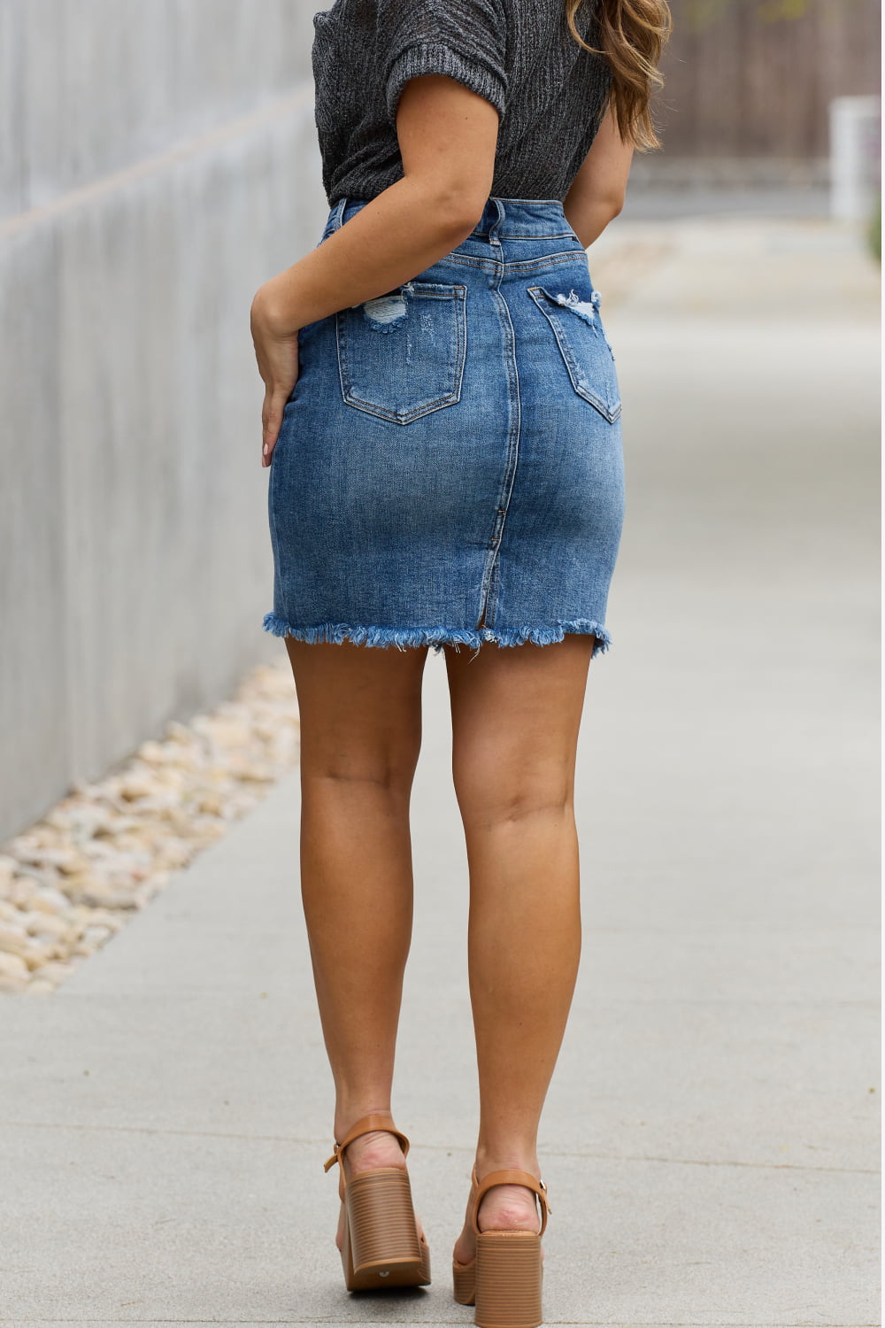 RISEN Amelia Full Size Denim Mini Skirt king-general-store-5710.myshopify.com