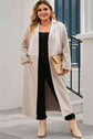 Plus Size Collared Neck Buttoned Longline Coat king-general-store-5710.myshopify.com