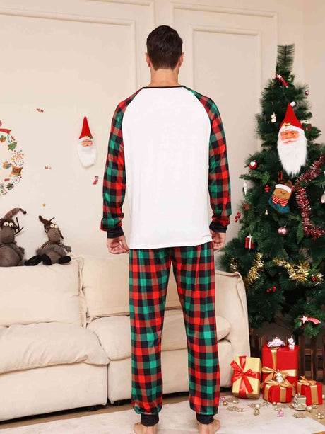 Full Size Reindeer Graphic Top and Plaid Pants Set king-general-store-5710.myshopify.com