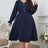 Plus Size V-Neck Buttoned Flounce Sleeve Dress king-general-store-5710.myshopify.com