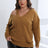 Plus Size Cutout V-Neck Sweater king-general-store-5710.myshopify.com