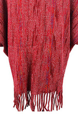 Fringe Detail Printed Poncho king-general-store-5710.myshopify.com