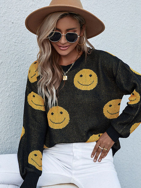 Smiley Face Sweater king-general-store-5710.myshopify.com