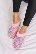 Forever Link Sequin Plush Round Toe Slippers king-general-store-5710.myshopify.com