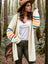 Striped Open Front Long Sleeve Cardigan king-general-store-5710.myshopify.com