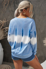 Tie-Dye Drop Shoulder Round Neck Sweatshirt king-general-store-5710.myshopify.com
