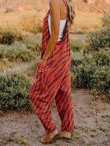 Full Size Printed V-Neck Sleeveless Jumpsuit king-general-store-5710.myshopify.com