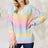 BiBi Rainbow Gradient Crochet Deetail Sweater king-general-store-5710.myshopify.com