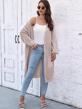 Open Front Longline Cardigan with Pockets king-general-store-5710.myshopify.com