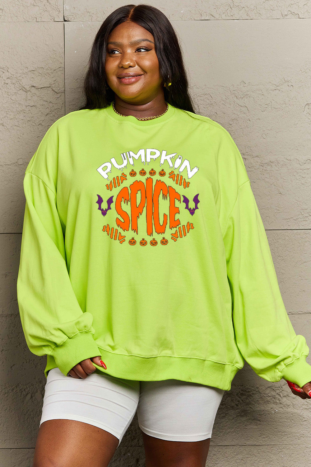 Simply Love Full Size PUMPKIN SPICE Graphic Sweatshirt king-general-store-5710.myshopify.com