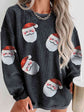 Sequin Santa Patch Ribbed Sweatshirt king-general-store-5710.myshopify.com