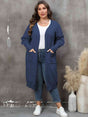 Plus Size Long Sleeve Pocketed Cardigan king-general-store-5710.myshopify.com