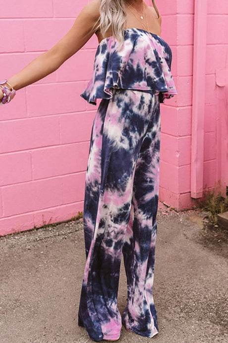 Tie-Dye Layered Strapless Jumpsuit king-general-store-5710.myshopify.com