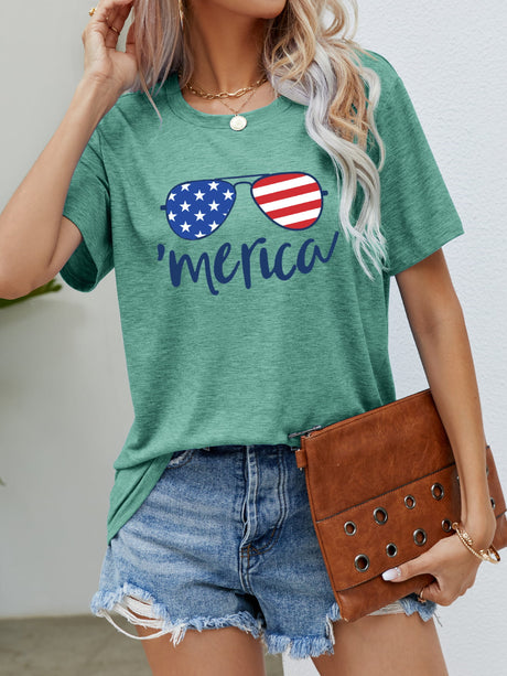 US Flag Glasses Graphic Tee king-general-store-5710.myshopify.com