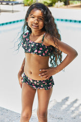 Marina West Swim Clear Waters Two-Piece Swim Set in Black Roses king-general-store-5710.myshopify.com