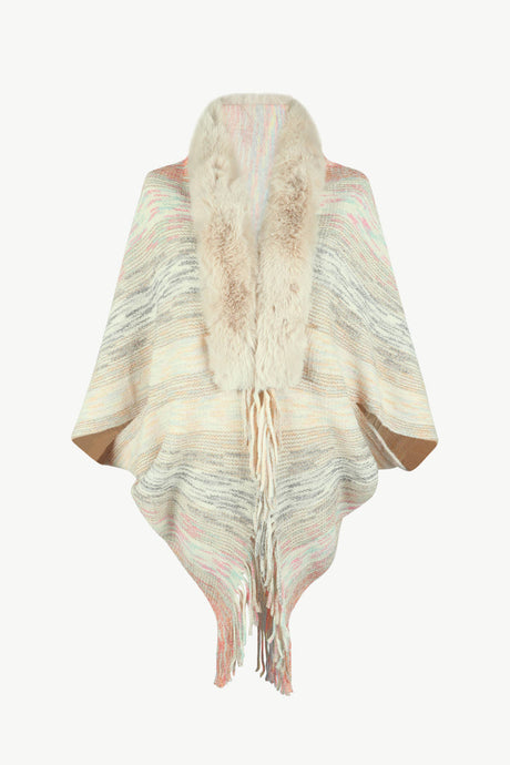 Open Front Fringe Hem Poncho king-general-store-5710.myshopify.com