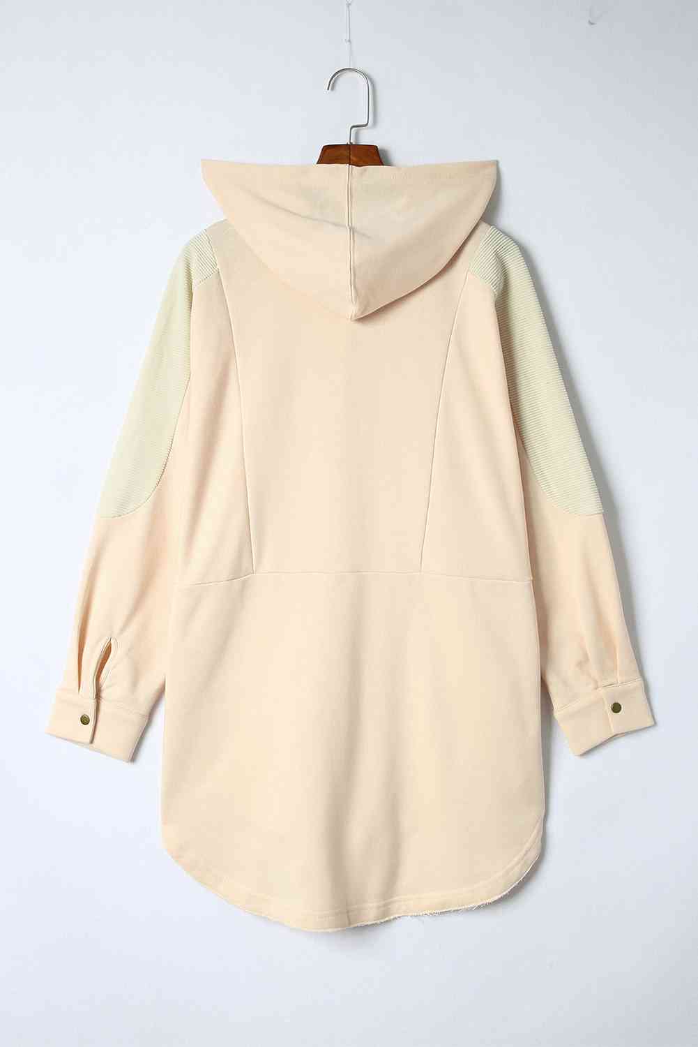 Long Sleeve Buttoned Hoodie with Pockets king-general-store-5710.myshopify.com